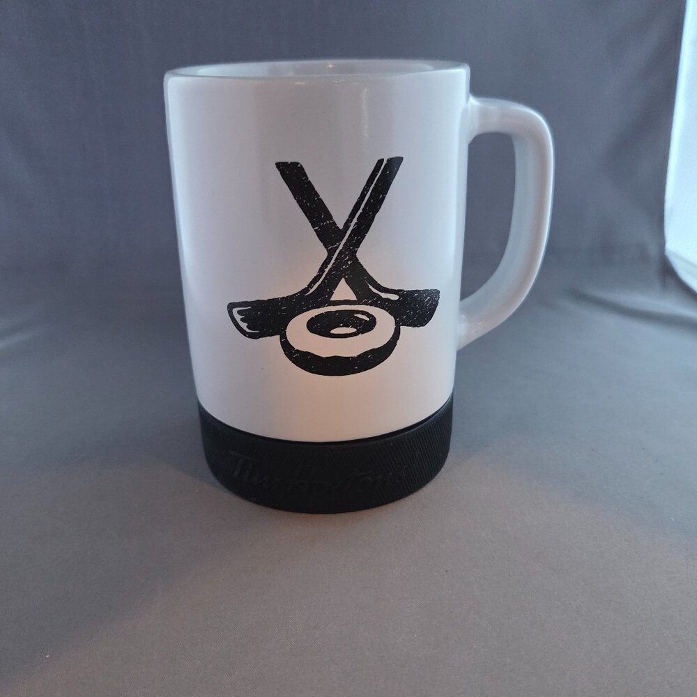 Tim Hortons Hockey Puck Base Mug – Black & White – Canadian Collectible